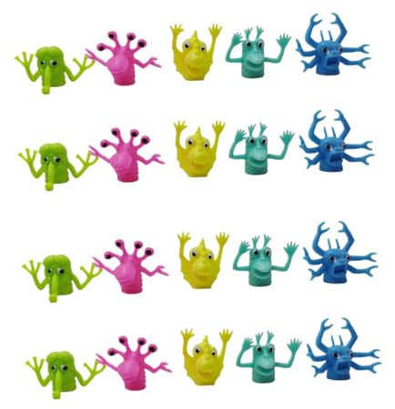 MUSISALY Figuren Kinder 20 STK Monster- Fingerpuppen Für Kleinkinder Dehnbares Spielzeug Tierische Fingerpuppen Kinder Puppen Kinderpuppe Toy Farbbestien Marionetten Kleines Biest Spielzeug
