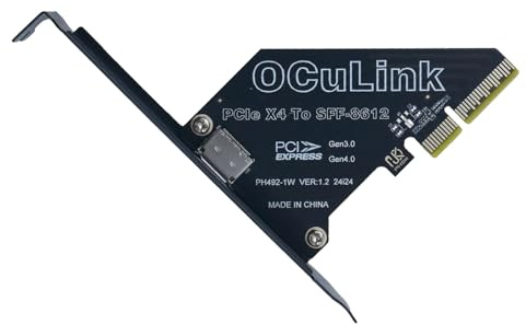LetLinkSo PCIe 4.0 x4 to Oculink External SFF-8612 Adapter Card for eGPU Dock Mimi Pc