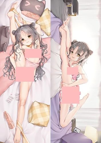 JNLIFT Anime Kissenbezug für Cute Girl,Anime Pillowcase Hochwertiges Full-Body Umarmungskissen Bezug,Body Kissenbezug Seitenschläferkissen Bezug,Peachskin-50x150CM