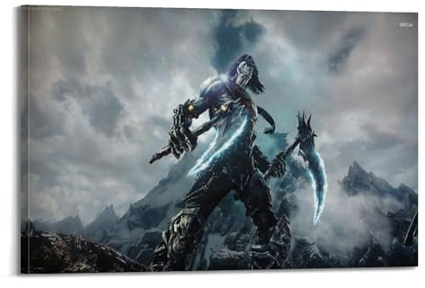 PZLWEFUN Darksiders II Spiel-Poster, dekoratives Gemälde, Leinwand, Wandposter und Kunstdruck, moderne Familienschlafzimmer-Dekoration, Poster, 40 x 60 cm