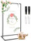 Yallmie Support Panneau De Bienvenue Mariage, 73x53x123cm Support Affiche Mariage PréSentoir Affiche Sur Pied Support PréSentoir en MéTal Porte Panneau Publicitaire un Beau Chevalet en MéTal