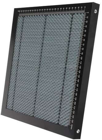 HOMSFOU Tapis de Sculpture Nid D’Abeille 30x30cm pour Machine de Gravure Métal, Panneau Alvéolaire Résistant, Plateau de Travail Stable, Usage Industriel et Bricolage
