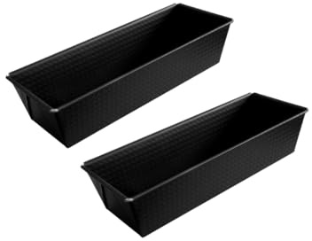 Zenker Lot de 2 moules à cake rectangulaires 25 cm | 2 moules pour enchaîner les fournées, Format 25 cm pour cakes et pain de mie, 25 x 11,5 x 7 cm, Cuisson jusqu à 230°C, Acier