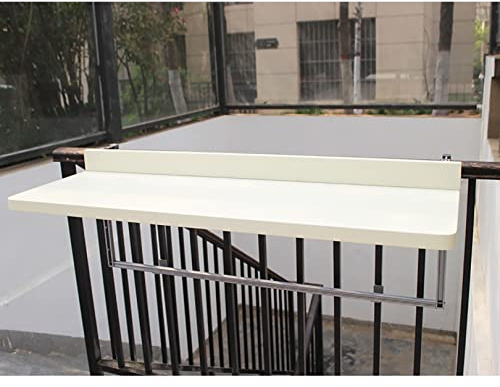 Höhenverstellbare Klappbar & Esstisch – Wandmontierter rechteckiger Outdoor-Tisch, kompaktes platzsparendes Design für Terrasse, Balkon und Garten