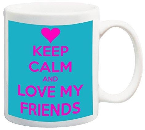 csm informatica Mug Tazza Keep Calm-Love Friends- Personalizzata con Nome Frase O Foto - Idea Regalo