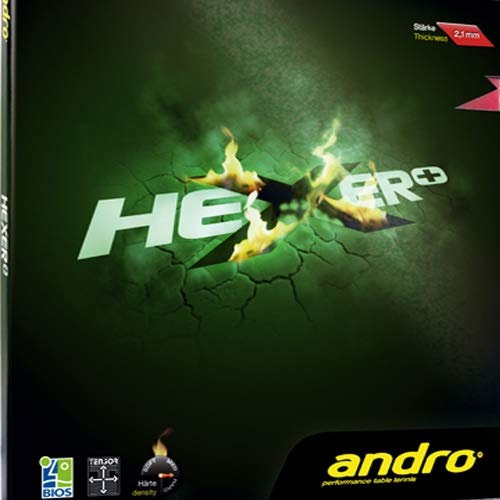 ANDRO Belag Hexer Plus Farbe 2,1 mm, schwarz, Größe 2,1 mm, schwarz