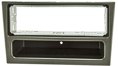 tomzz Audio 2439-157 Radioblende Metallschacht kompatibel mit Opel Agila Corsa C Combo Omega B Vectra C Vivaro Meriva Suzuki Ignis Wagon R Charcoal metallic