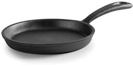 Lacor Magma Mini Sarten Lisa Sin Base, Hierro Fundido, Negro