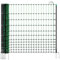 VOSS.farming farmNET 25m Hühnerzaun, Geflügelnetz, 112cm, 9 Pfähle, 2 Spitzen, grün, elektrifizierbar, Hühnernetz, Hundenetz, Katzennetz