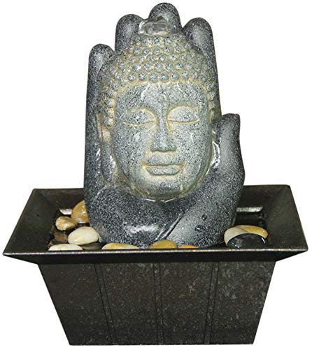 WATSONS Buddha and Hand Tabletop Indoor Fountain/Water Feature with Pebbles
