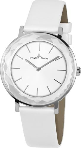 JACQUES LEMANS Damen-Uhren Analog Quarz One Size Weiß 32016503