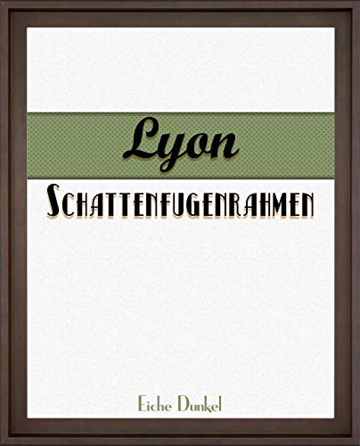 Homedeco-24 Lyon Schattenfugenrahmen 40x50 cm in Eiche Dunkel Dekor ohne Verglasung ideal für Canvas Leinwand Bilder Farbwahl