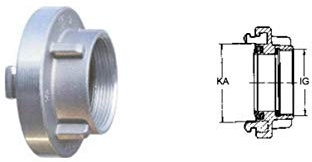 MBS-FIRE® Raccord de serrage interne IG 3/4-4 A B C D pompiers DIN 14307 ALU PN16