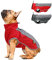 AXSPEED Hundebekleidung für Herbst und Winter, warm, gepolstert, wasserdichte Jacke (rot, XL)