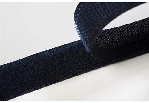Jajasio Klettband bunt zum Nähen zum aufnähen, 38mm, dunkelblau #07 4 Meter Flausch und Haken