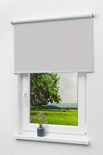 LYSEL - Qualitätsspringrollo abdunkelnd (B x H) 118cm x 190cm in grau