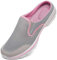 INMINPIN Zoccoli Donna Uomo Cotone Sabot Traspiranti Comode Pantofole da Casa Leggero Antiscivolo Ciabatte all'aperto, Grigio Rosa, 36 EU