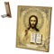 NKlaus Ikone Jesus Christus Holz 15x18cm Pantokrator Christi Ikonographie Orthodoxes Leitbild Kunstdruck 39111