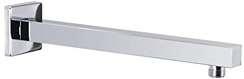 vidaXL Duscharm Brausearm Wandarm Zulaufarm Deckenarm Wandhalterung Kopfbrause Duschkopf Dusche Quadratisch Edelstahl 201 Silbern 30cm