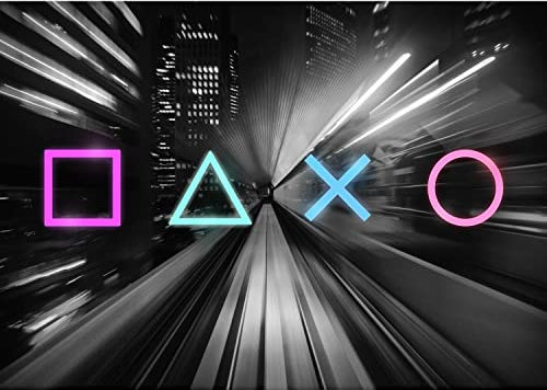 Runa Art Photo Wallpaper Gamers Console 352 x 250 cm Non-Woven Wall Art XXL Moderne Living Room Bedroom Black -Colored 9548011c