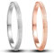 NUNCAD Dünn Roségoldener Ring Damen Silber Ringe Set für Frauen Schlicht Edelstahl Ring Paar Größe 54