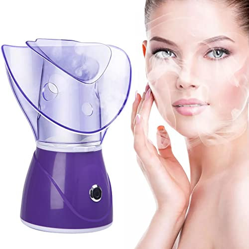 Hoapin Vapeur Visage, Vaporisateur, Sauna Spa Facial, Vapozone, Vaporisateur Facial pour les Soins Cosmétiques du Visage, Ouvre les Pores et Hydrate, Vapeur Bienfaisante (Pourpre)