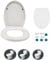 Toilet Seat Soft Close, Toilet Seats with Quick Release, Sturdy Duroplastic Anti-Bacterial Toilet Lid with Stainless Adjustable Hinges, Oval Shape Loo Seat White