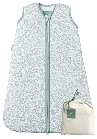 molis&co - Baby Schlafsack ärmellos - Ideal für Frühling und Herbst - Babyschlafsack 1 tog ohne Ärmel - Leicht gepolstert - 100% Baumwolle (Oeko-TEX 100), Premium Qualität - INES II (70 cm)