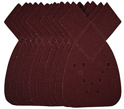 Draper 43852 Detail Sanding Sheets with Hook and Loop, 140mm, 80 Grit, SSD4 (Pack of 10)