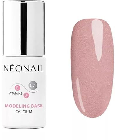 NÉONAIL UV Nagellack - Base Coat Gel UV - Modeling Base Calcium Bubbly Pink 7,2 ml - Unterlack Für Nägel Lack Gel