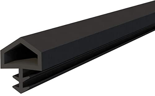 Joint d'isolation Porte intérieure feuillure 10mm Hauteur 5,5mm Flexible Souple Caoutchouc TPE Noir Calfeutrage Rainure Garniture Isolant Etanchéité Profil Thermique (Longueur 2m)