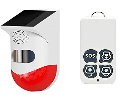Maizoon Alarme sonore Efficace avec télécommande sans Fil Détecteur de Mouvement antivol Détecteur de Mouvement Waterproof Pet-Proof Alerte extérieure Système de sécurité Intelligent ZA04A