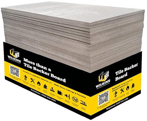MCW Allshield Tile Backer Board Waterproof Underfloor Thermal Heating - Internal & External Use - Wetroom Shower Room Bathroom Kitchen Floor Wall Ceiling Facades Tiles - 6 x 1200 x 800mm - 30 Pieces