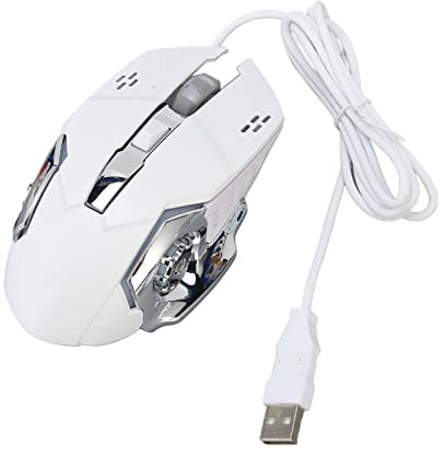 Annadue Kabelgebundene Gaming Maus mit RGB Hintergrundbeleuchtung 4 Einstellbare DPI bis zu 3600 Ergonomische Optische USB Computermäuse mit 6 Tasten