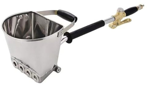 Pneumatische Gipspritze Spritzpistole für Haus Innen und Außen, Mörtel Stuck Zement Beton Werkzeug, Multifunktionale Wandbeschichtungsmaschine für hohe Decken mit 4 Düsen Schalter Griff Big-Volume