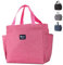 Aiuuee Sac Isotherme Repas 9 L, Portable Glaciere Repas Imperméable en Feuille d'Aluminium, Étanche Sac Lunch Bag pour Déjeuner, École, Bureau, Pique-Nique,Travail(Rose)
