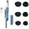 Adhiper 3 Paar Ohrstöpsel(S/M/L) für Airpods Pro/Pro 2 Bluetooth-In-Ear-Kopfhörer,5in1 Reinigungsset für Kopfhörer/Ohrhörer/Box/Tastatur/Maus/Handy(Schwarz)