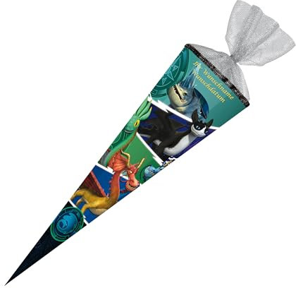 Schultüte mit Gravur / Zuckertüte / 85cm / eckig / Dragons The Nine Realms