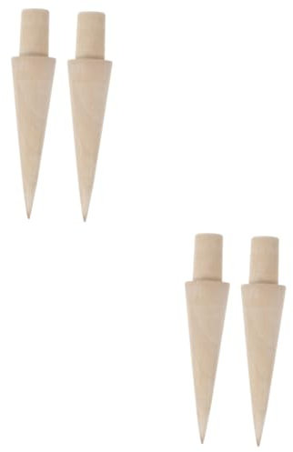 TOPBATHY 4 Pcs Cone Mold Rolling Tool Rolling Mold DIY Kitchen Tool Waffle Cone and Bowl Maker Waffle Cone Maker Pastry Molds Cannoli Tubes Mold Spring Stencils Conical Pancakes Miss Wooden