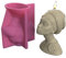 SHOUKAII 3D Menschliches Porträt Form Party Ornament Silikonform for hausgemachte Bienenwachs Seife Harz Form DIY Handwerk Kopf-Kerzenformen