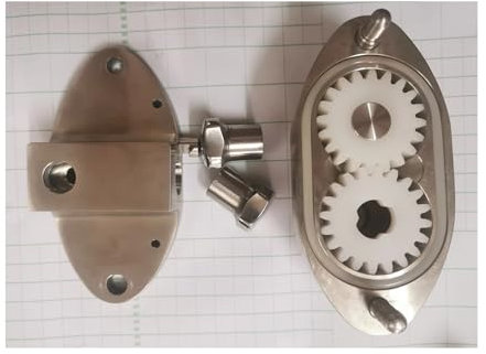 Pump With Gear Replacement For Ice Cream Machine Spare Parts Fits ，Compatible For Carpigiani ，with A Set Of Pump Body And 2pcs Plastic Gears