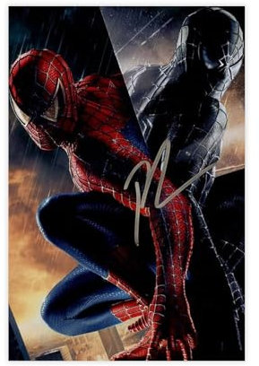 doegka Tobey Maguire Spiderman 3-in-Person-Poster auf Leinwand, signiert, Schlafzimmerdekoration, Landschaft, Büro, Raumdekoration, Geschenk, 60 x 90 cm