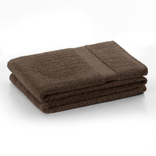 DecoKing Badetuch 70x140 cm Baumwolle Qualität 525g/m² braun nussbraun Duschtuch saugfähig Marina