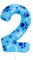 Cxryrzhe 2nd Birthday Candle Dog Paw Number 2 Candle Dog Paw Cake Decoration Birthday Party Supplies Blue Dog Paw Print Themed Cake Topper Decorations for Kids Boy Girl Party Decor Supplies