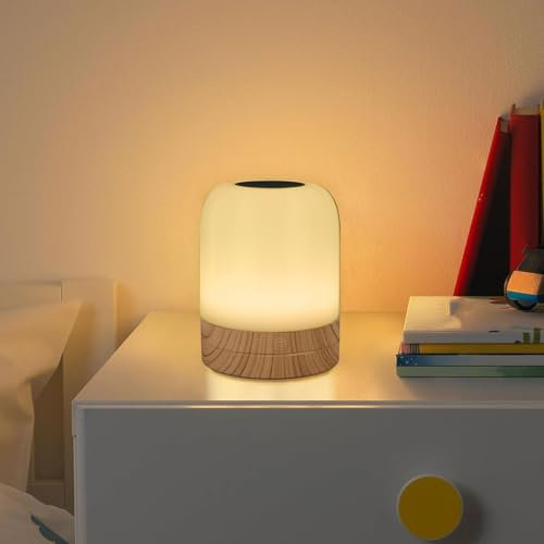 Asixxsix Nachtlicht für Kinder, Dimmbare Touch-Lampe mit RGB-Farbwechsel, Kinderzimmer-Nachtlampe Zum Stillen, Wiederaufladbare Tragbare Tisch-Nachttischlampe für Baby-Kinderzimmerlampe