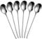 Souvik Set de Cucharas de Acero Inoxidable 304 6 Piezas Cucharas de Postre Cucharillas de Café Cucharas Soperas Uso Cucharillas para Latte Macchiato Café Postres Uso Doméstico y Sopas