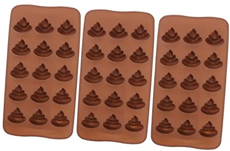 Mikinona Backform Kackhaufen Lustige Gießform Für Schokolade üßigkeiten Und Desserts 15 Fächer Schokoladenbraun Ideal Für Kreative Backprojekte