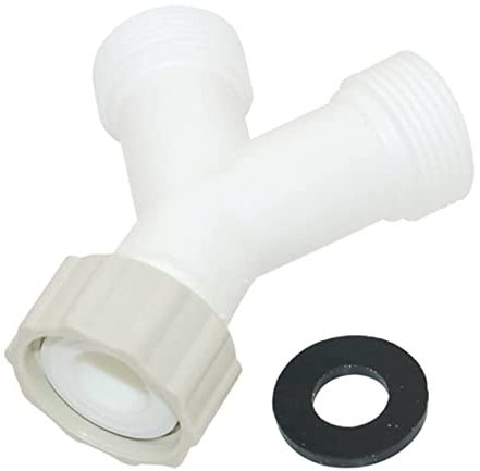 Lodoot Y-förmiger Splitter-Anschluss, 3-Wege-Anschluss, weiß, Schlauchverbinder für Waschmaschine, Geschirrspüler, Abwasserreiniger, Abwasserreiniger, T-Gelenk, Wasserrohr-Zubehör