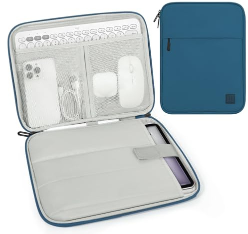 Dadanism 13 Pulgadas Funda Bolsa Protectora Acolchada, Azul Pavo | para iPad Pro 13 M5/M4, iPad Air 13 M4/M3, MacBook Neo 13, MacBook Air 13 M5/M4, Galaxy Tab S10+ 12,4,Idea Tab Pro 12,7