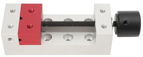FILFEEL 50 Mm Mini-Aluminium-Flachklemme, CNC-gefräster Schraubstock mit Gewindestange, für Bohrmaschine und Befestigungswerkzeug
